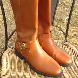 Coach Riding Boots in Brown Leather Size 8